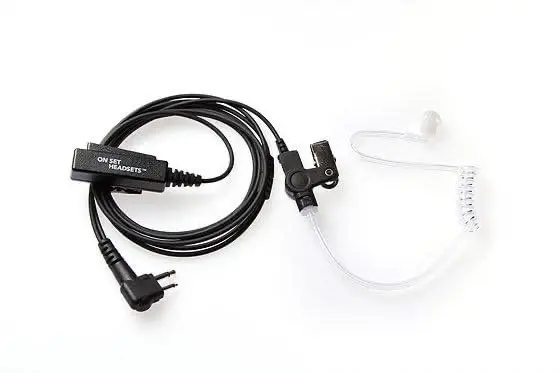 On Set Filmpro Black Walkie-Talkie Surveillance Headset 1