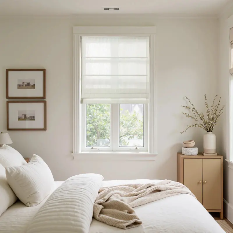 Patti Belgian Linen Cordless Roman Shade 1