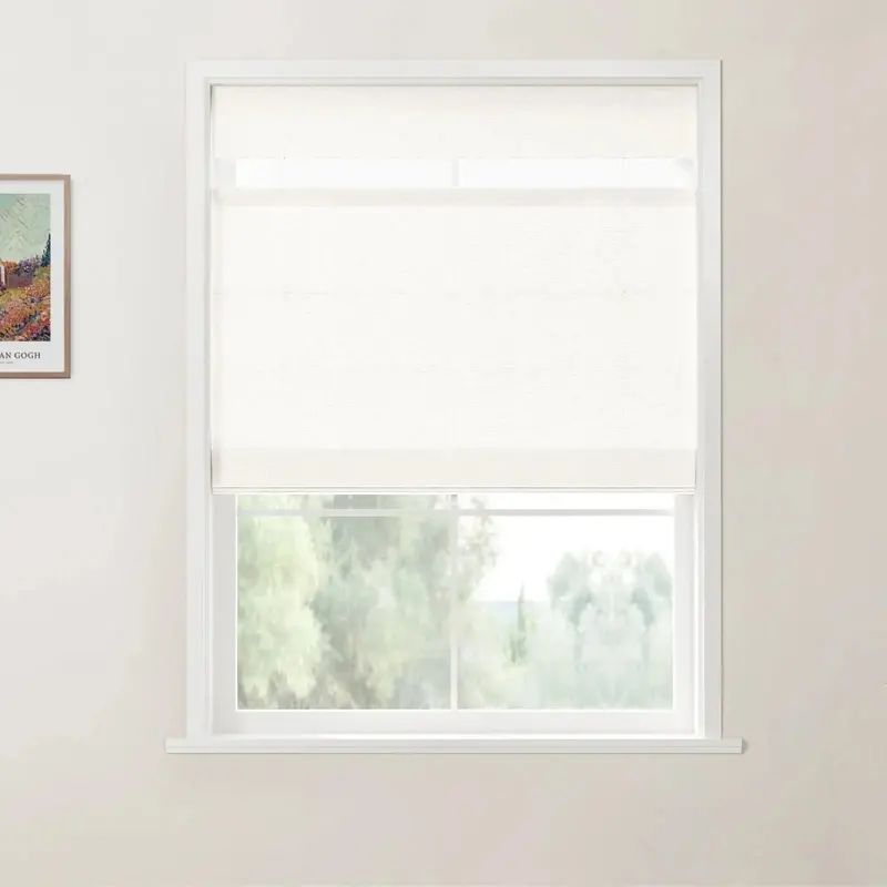 Patti Linen Top-Down/Bottom-Up Roman Shade – Cordless Control 1