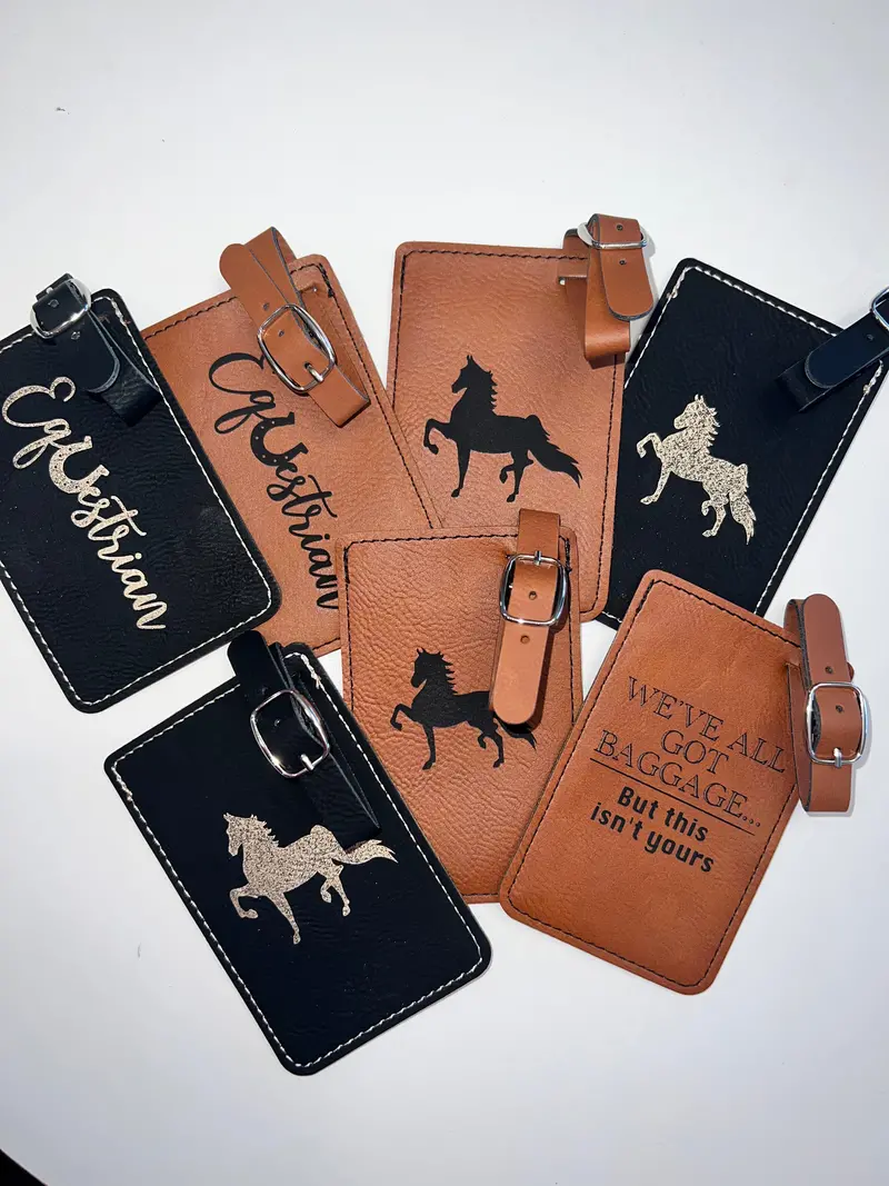 Personalized Engraved Leather Luggage Tag 1