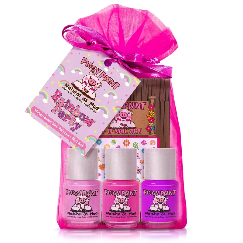 Piggy Paint 'Rainbow Party' Eco-Friendly Nail Color Kit 1