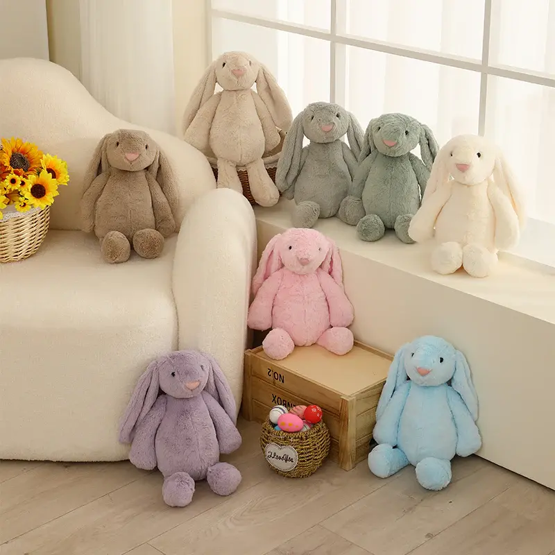 Plush Easter Bunny Toy – Soft Stuffed Bunny In Assorted Pastel Colors 1
