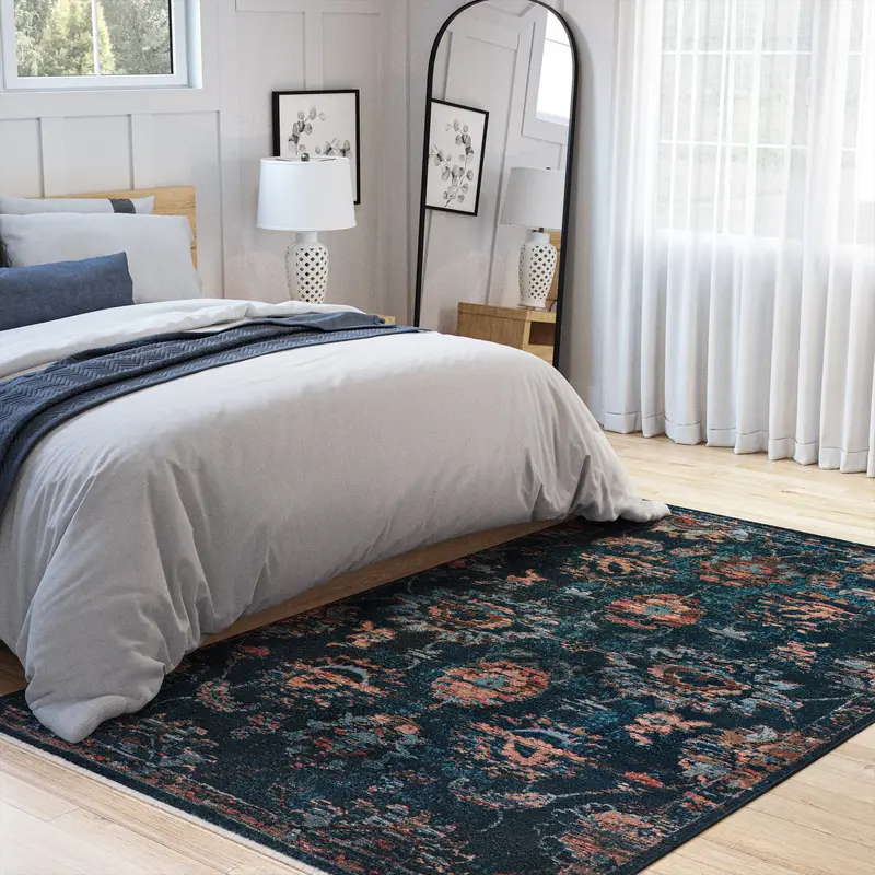 Plush-Pile Power-Loomed Synthetic Area Rug – Sumptuous Texture & Rich Density 1