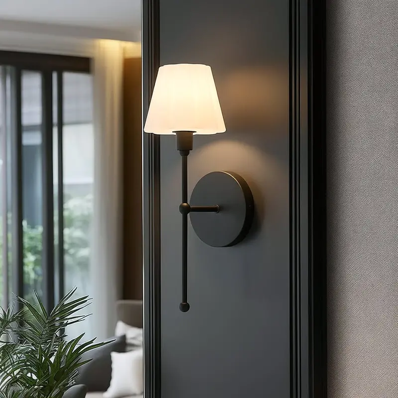Quenton Matte Black Classic Wall Sconce – 15.75"H X 5.25"W 1