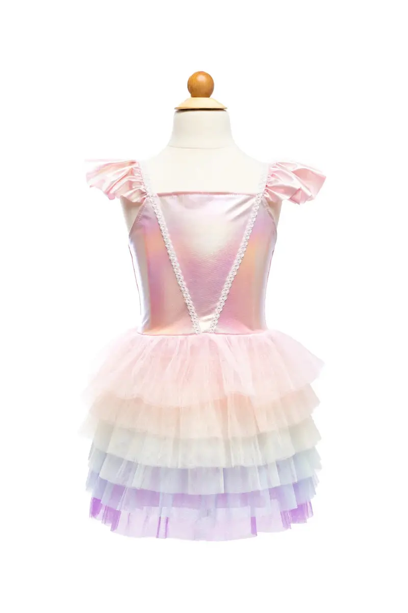 Rainbow Ruffle Tutu Dress – Vibrant Layered Party Outfit 1
