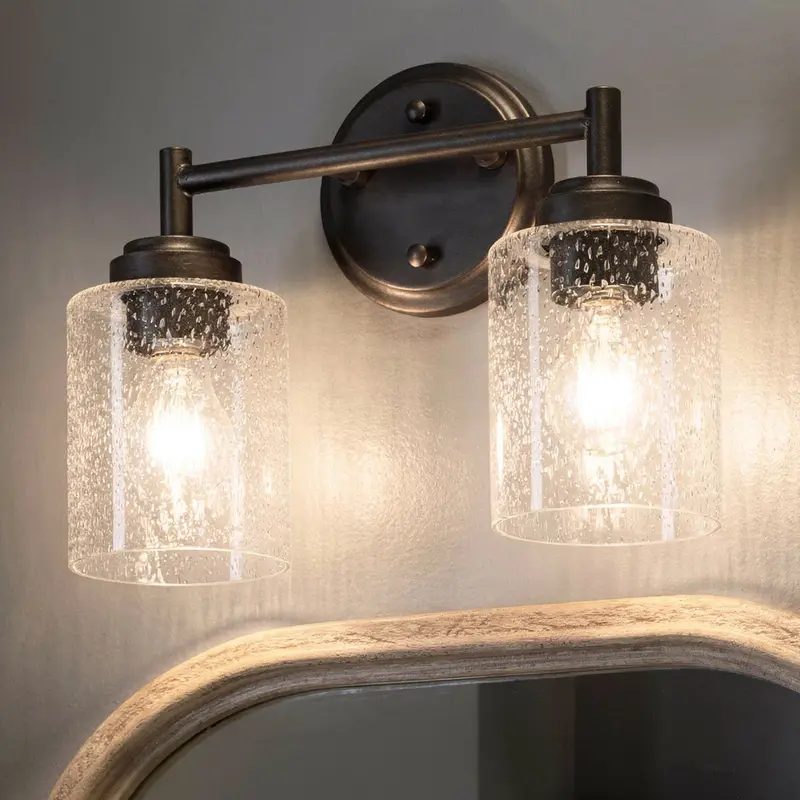 Ravencourt Collection Olde Bronze Bath Light – 13" Wide Industrial Fixture 1