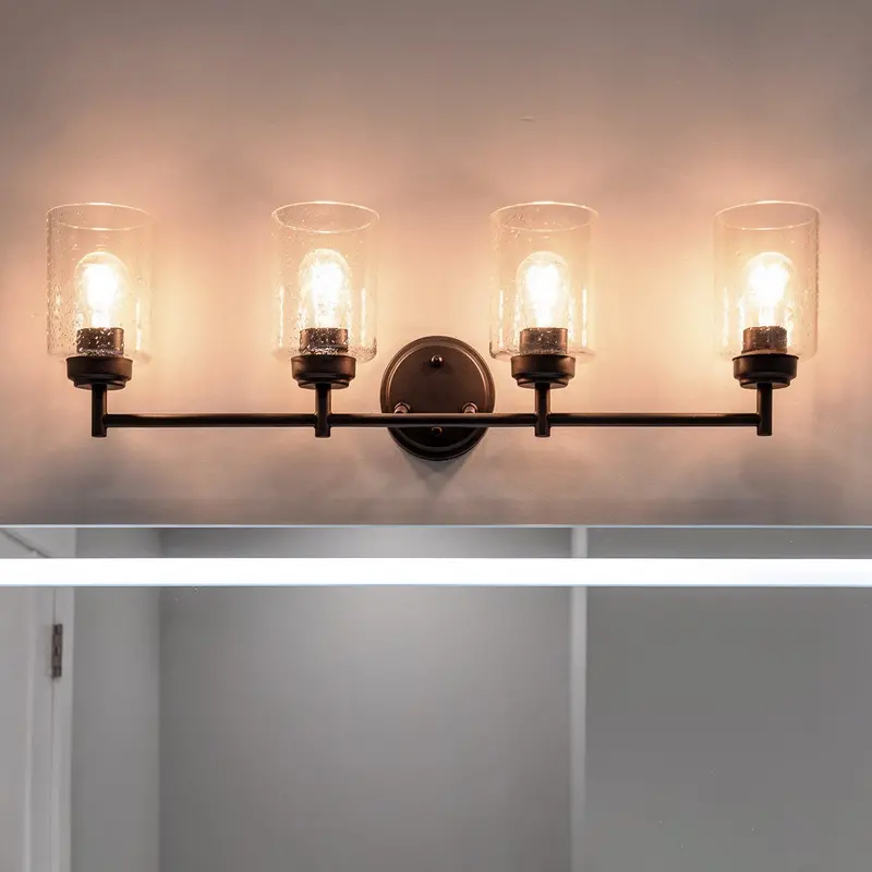 Ravencourt Collection Olde Bronze Bath Light – 30" Wide Industrial Fixture 1