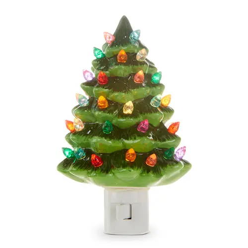 Retro-Inspired Green Fir Tree Nightlight 1