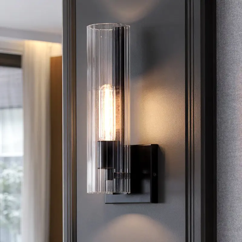 Rivendale Collection Matte Black Wall Sconce – 14"H Sleek Indoor Accent Fixture 1