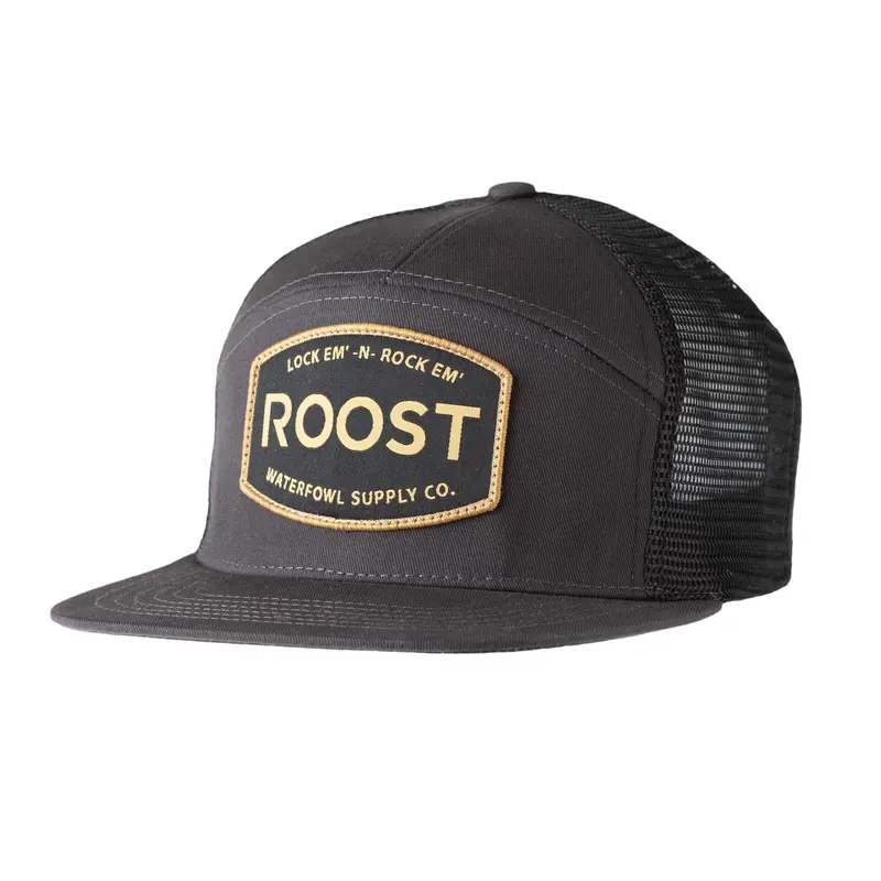 Roost 7-Panel Woven Patch Baseball Cap 1
