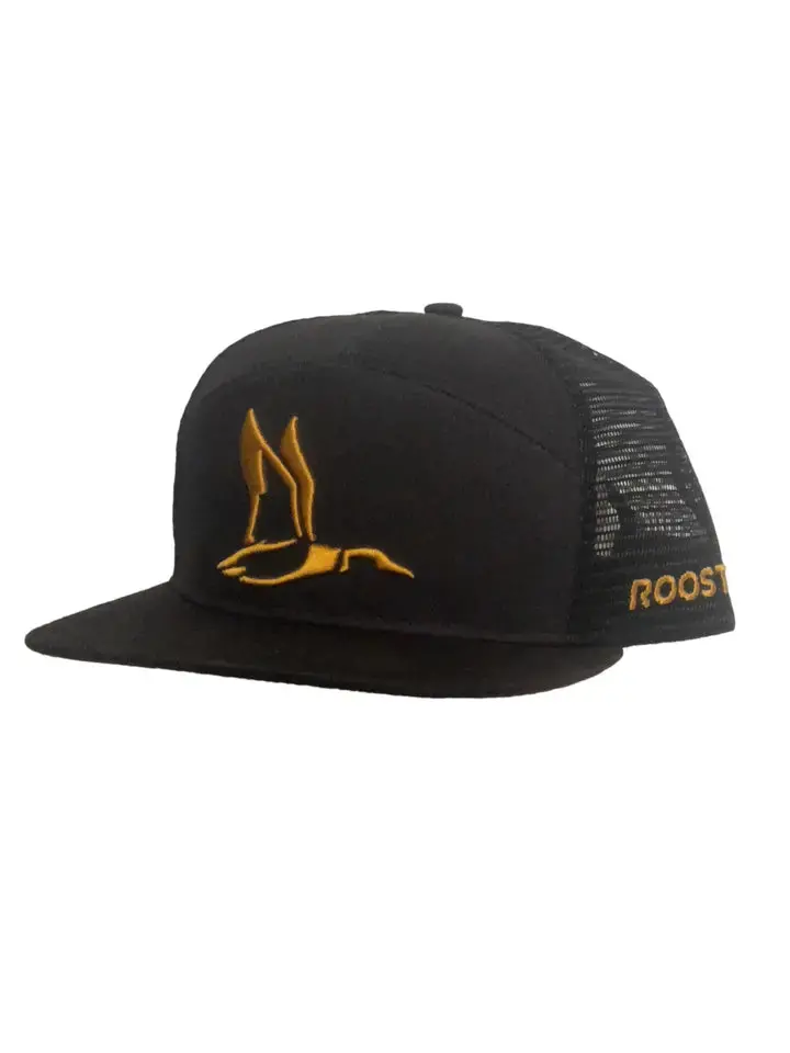 Roost Brand Black Embroidered Logo Hat 1