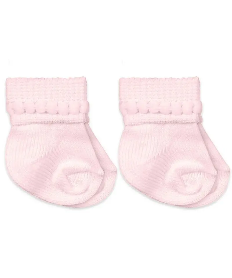 Rose Pink Bubble-Finish Bootie Socks (2-Pack) 1