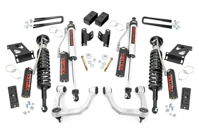 Rough Country 74250 3.5-Inch Bolt-On Lift Kit With Vertex Coilovers And Matching Shocks 1