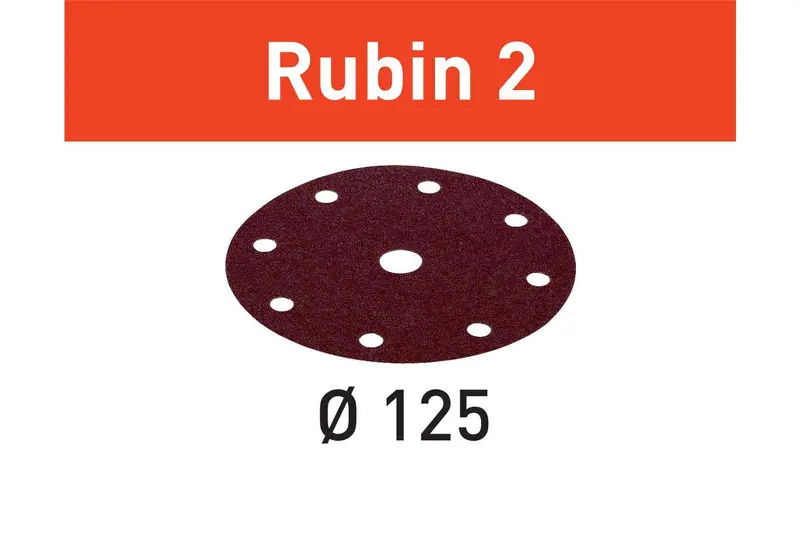 Rubin 2 Stf Abrasive Sheet – D125/8, P40, Ru2 Coating, 50-Pack (499093) 1