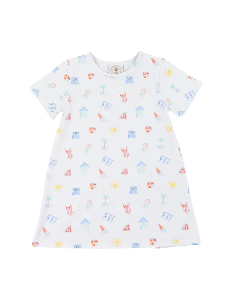 Saltwater Soiree Swing Dress For Girls 1