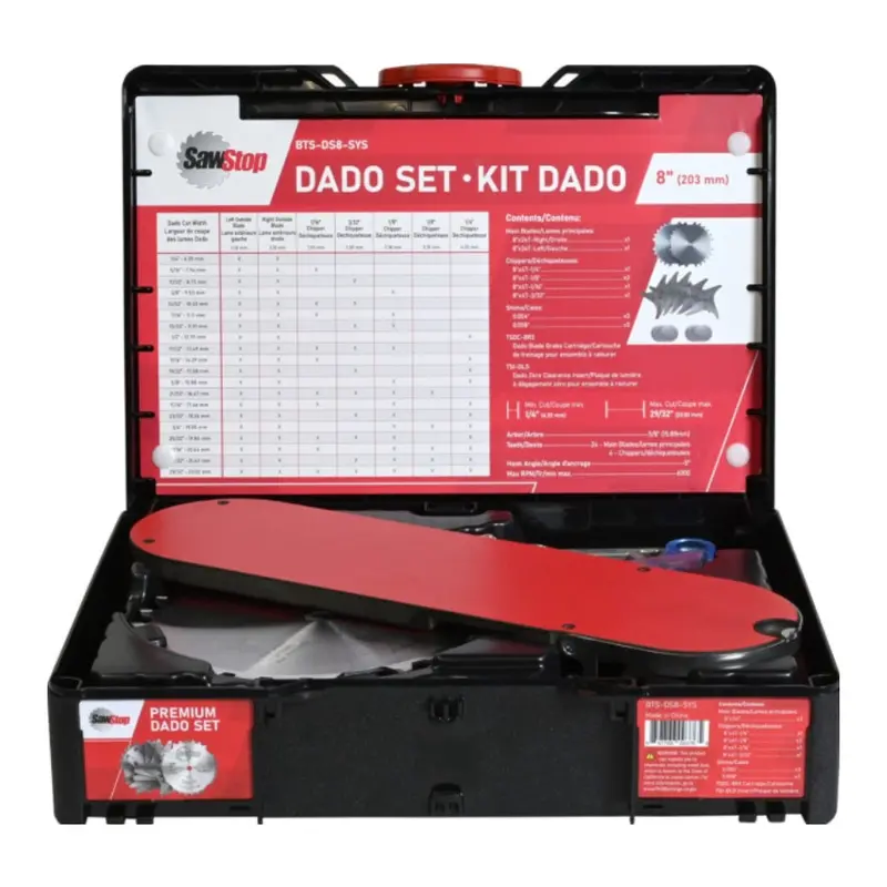 Sawstop 8-Inch Premium Dado Blade Set – Includes Systainer Bts-Ds8-Sys 1
