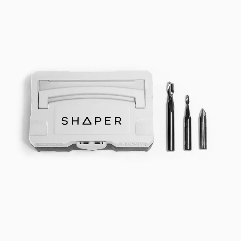 Shaper Origin Router Bit Set: Upcut Spiral & 60° V-Groove Bits (Sg2-3E1) 1