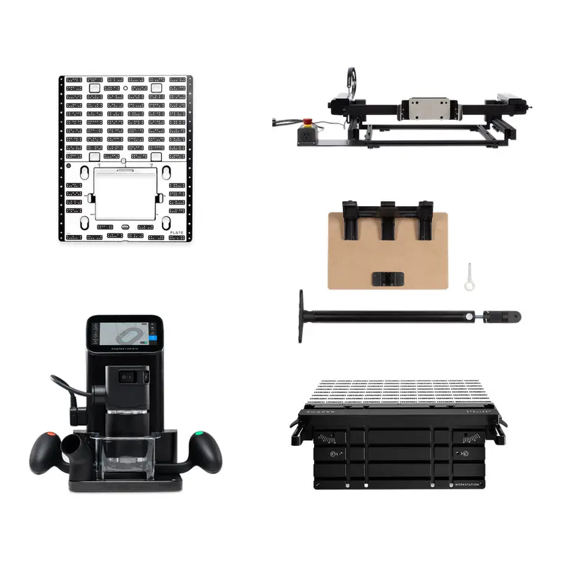 Shaper Tools Origin Cnc Router With Full Accessory Bundle: Workstation, Plate, Benchpilot & Shelf Upgrade 1