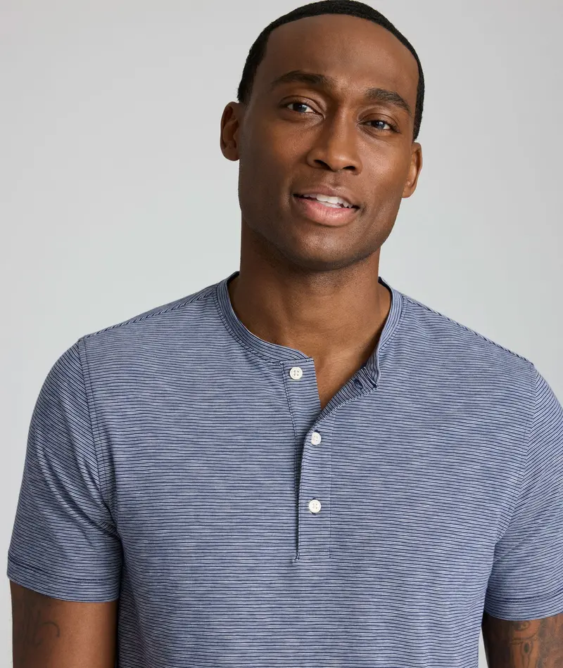 Slub Jersey Short-Sleeve Henley – Final Clearance 1