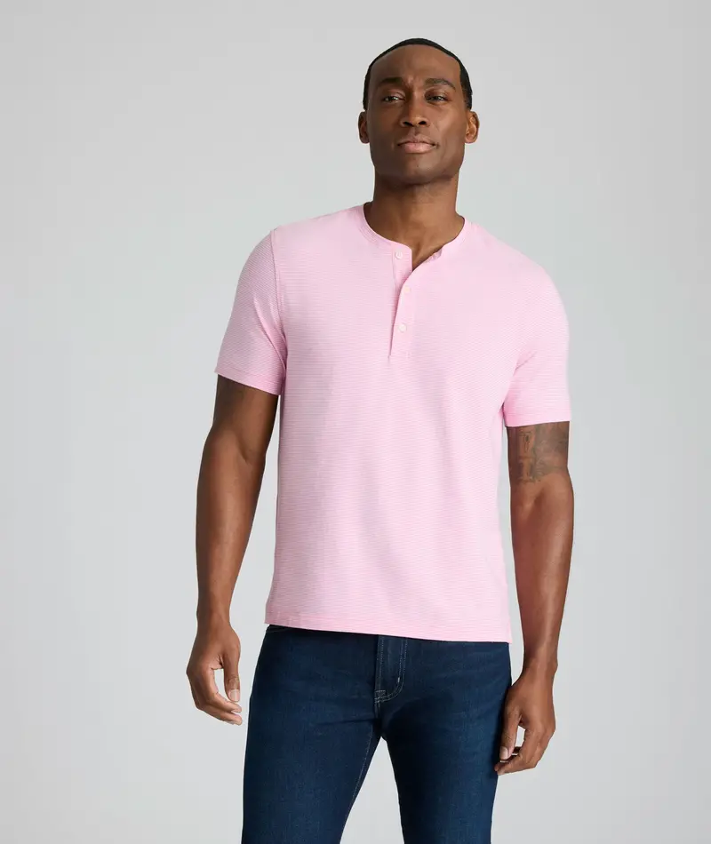 Slub Jersey Short-Sleeve Henley Top 1