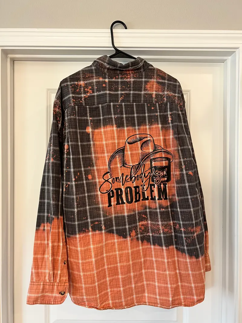 'Somebody’S Problem' Relaxed Fit Bleached Flannel 1
