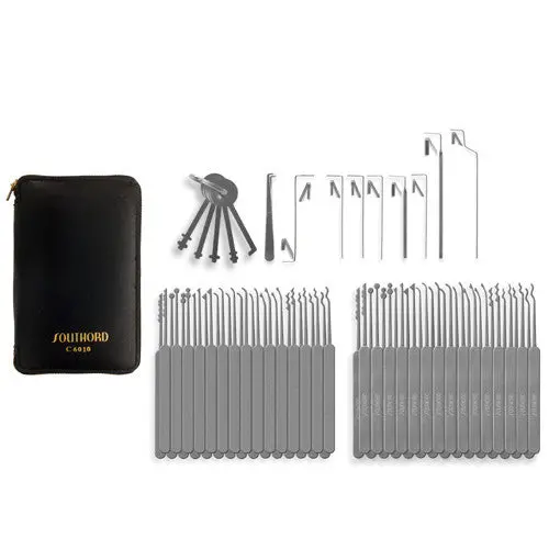 Southord 75-Piece Slim-Line Lock Pick Collection With Protective Case 1