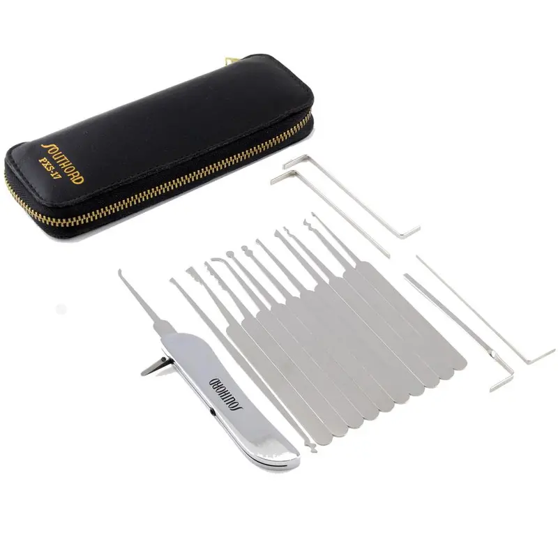 Southord Pxs-17 Full Locksmith Kit – Picks, Tension Tools, Wrenches & Leather Carry Wallet 1