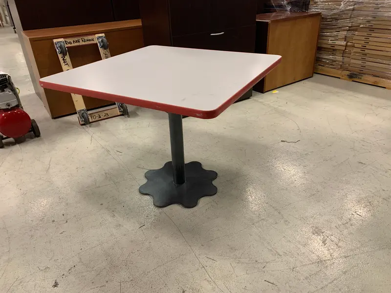 Square Wooden Conference Table – 36" × 36" × 29" Height 1