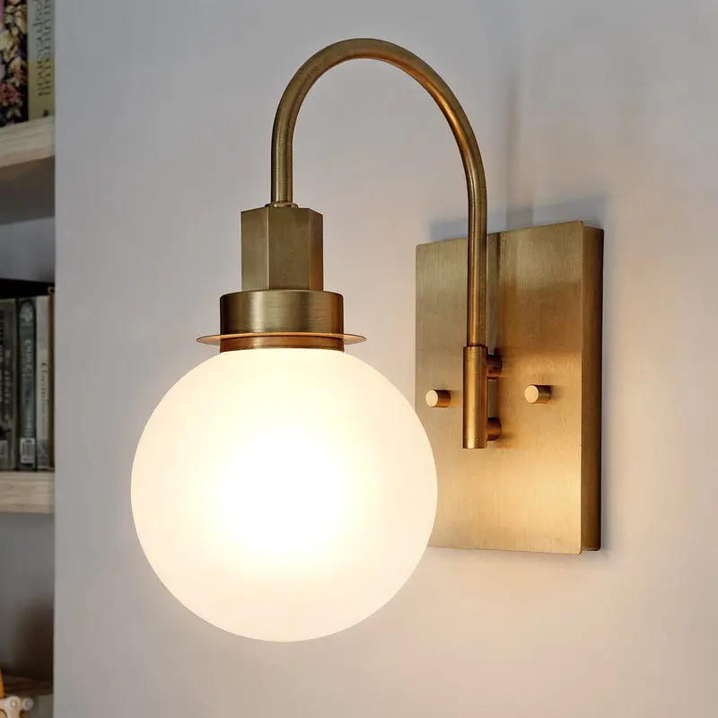 Stoneleigh Collection Champagne Bronze Art Deco Wall Sconce – 11.5"H Vintage-Inspired Accent Light 1