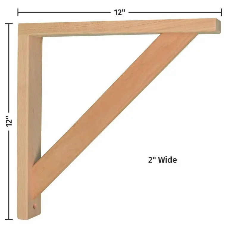 Straight-Profile 12-Inch Corbel With Pre-Mounted Countertop Bracket 1