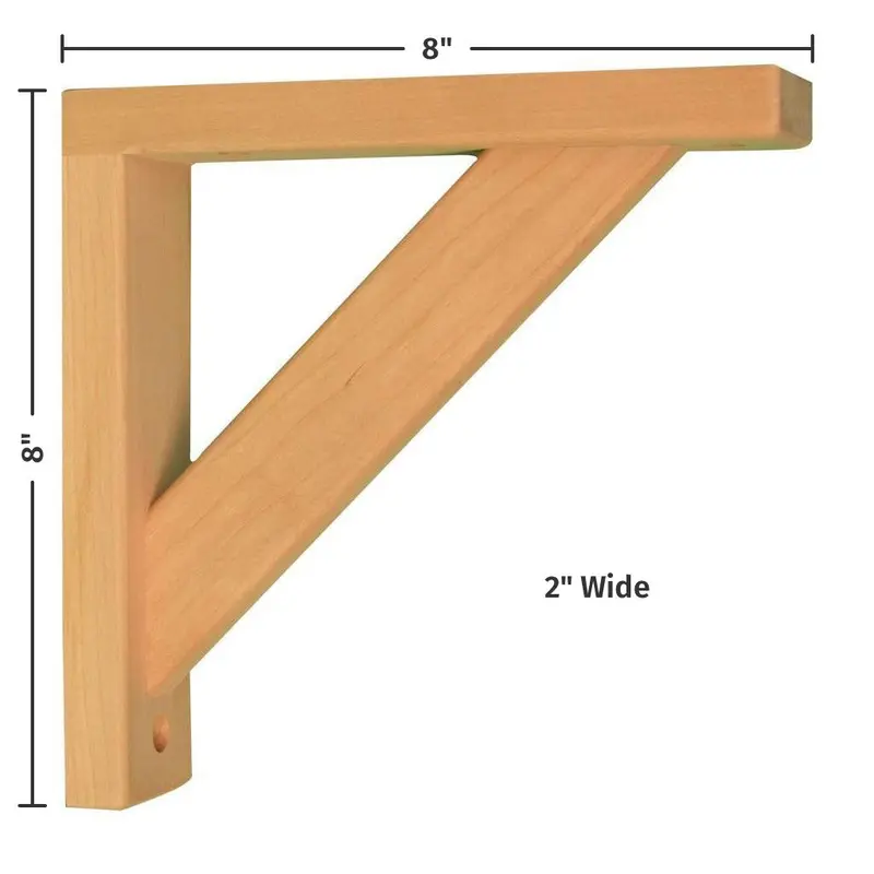 Straight-Profile 8-Inch Corbel With Pre-Mounted Countertop Bracket 1
