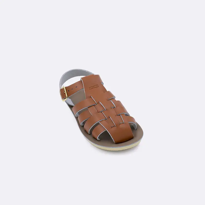 Sun-San Sailor Sandals In Tan – Adjustable Leather Summer Footwear 1