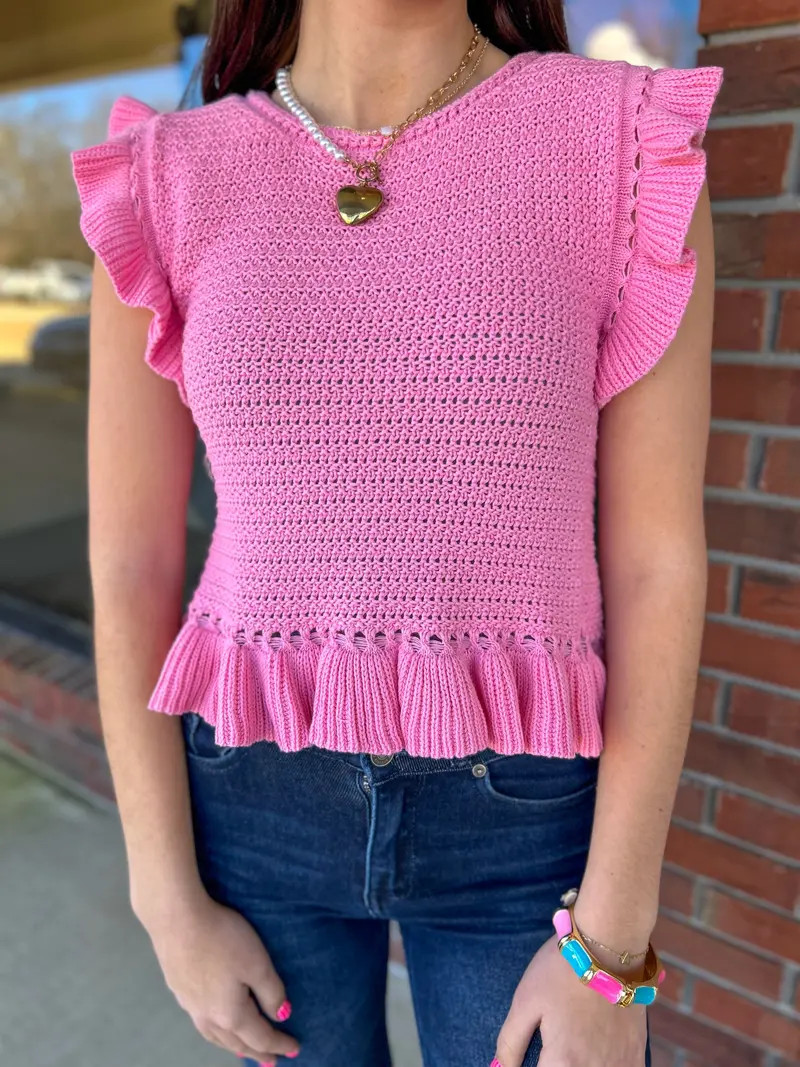 Sweet Life Sleeveless Knit Top In Soft Pink – Lightweight Casual Blouse 1