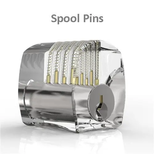 Transparent Acrylic Practice Lock With Spool Pin Configuration 1