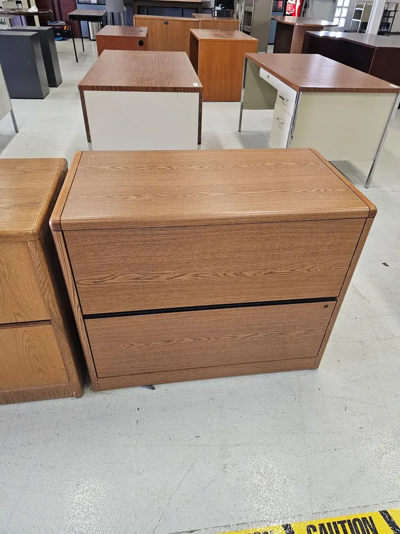 Two-Drawer Wooden Lateral File Cabinet – Classic Design 1
