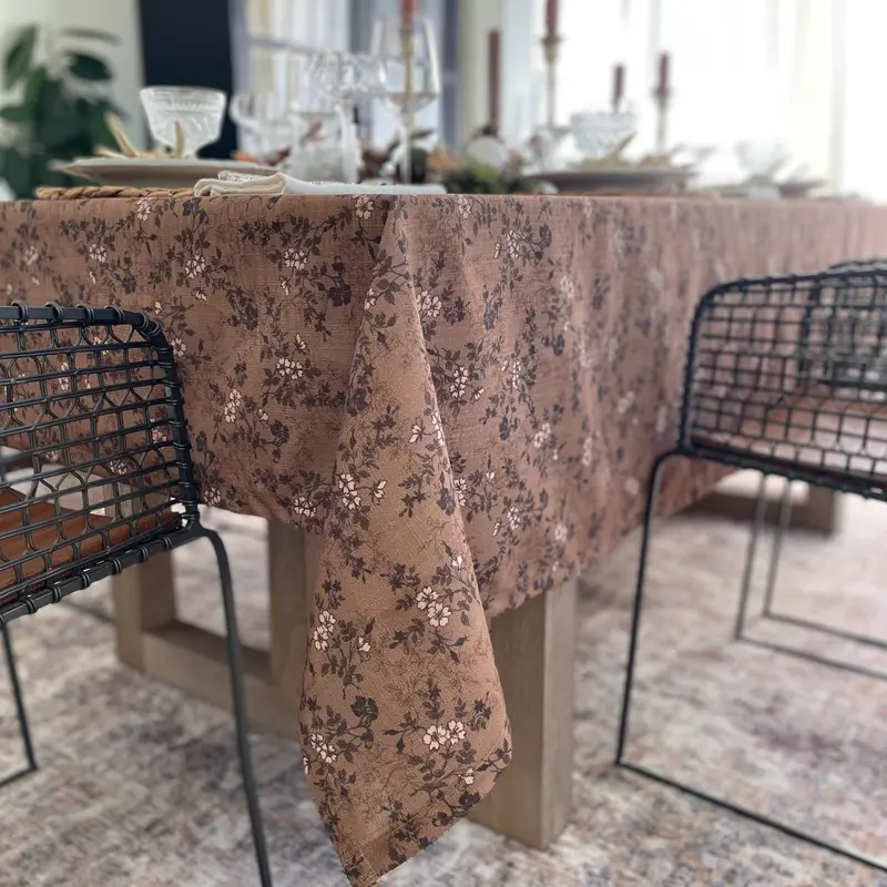 Twopages Rectangle Tablecloth – Premium Cotton Blend 2
