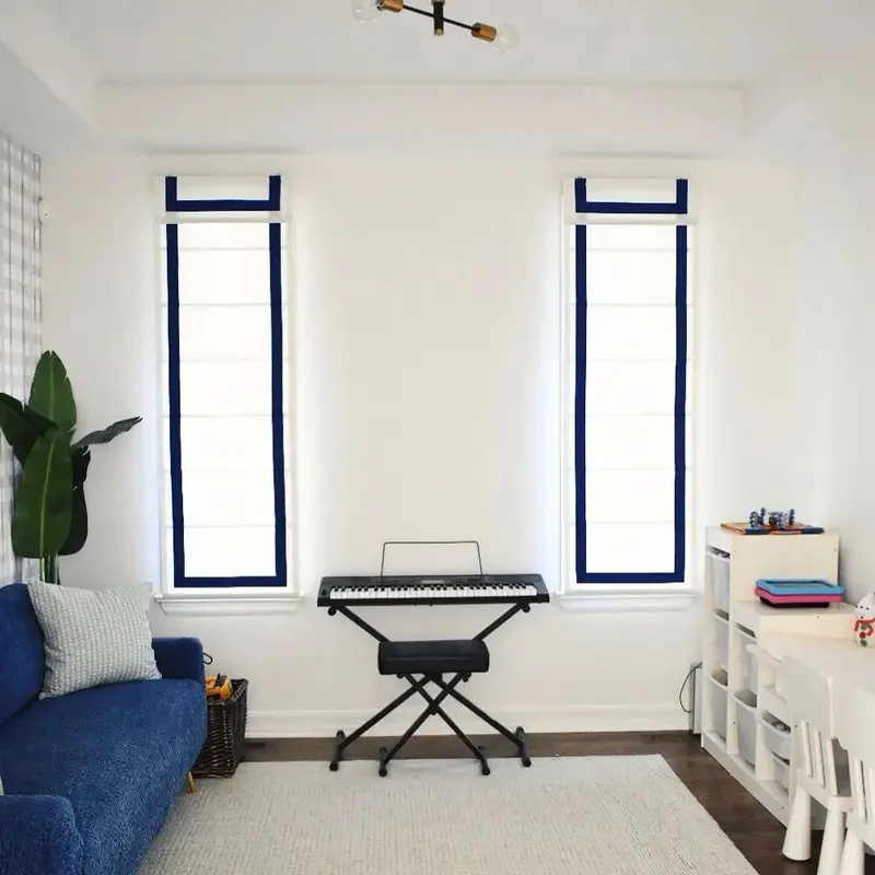 Tyrone Border-Finished Cordless Roman Shade 1