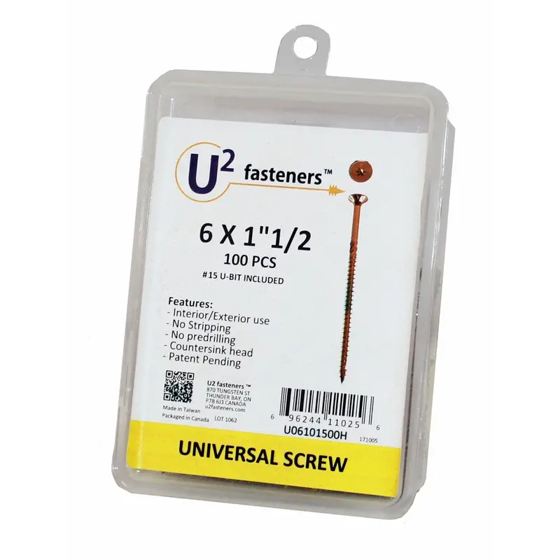 U2 Flat Head Universal Screws – Multi-Material Fastening Solution 1