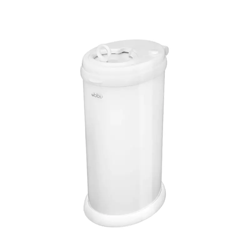 Ubbi White Odor-Control Diaper Pail 1