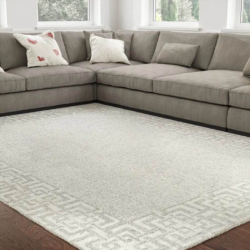 Uer0110 Timeless Hand-Tufted Natural Medium-Pile Floor Covering 1