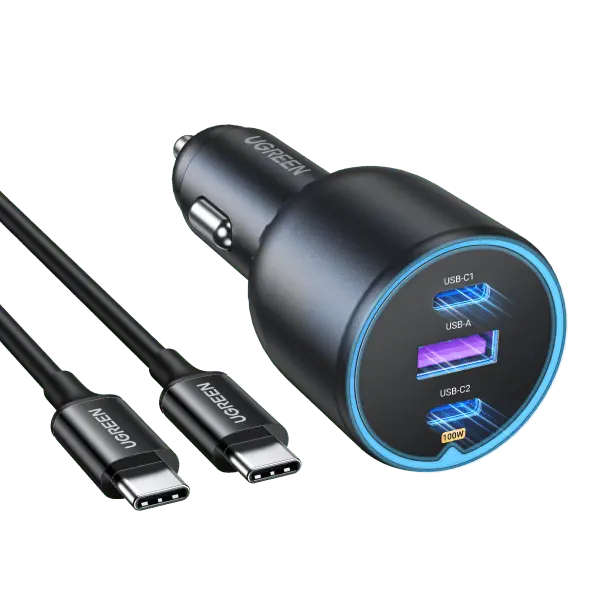 Ugreen 130W Usb-C Car Charger For Fast In-Vehicle Power 1