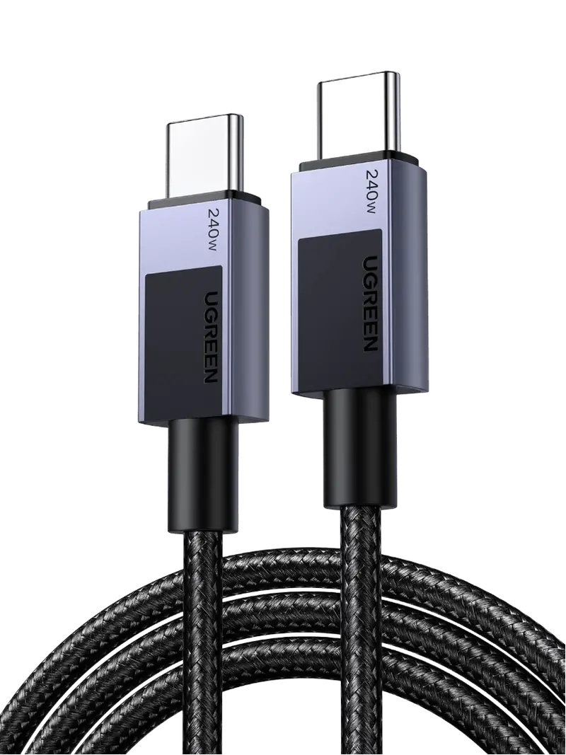 Ugreen 240W Usb-C To Usb-C Cable — Premium Fast-Charging Cord For Macbook, Iphone 16/15, Galaxy S24/S23, And Ipad Pro/Air 1