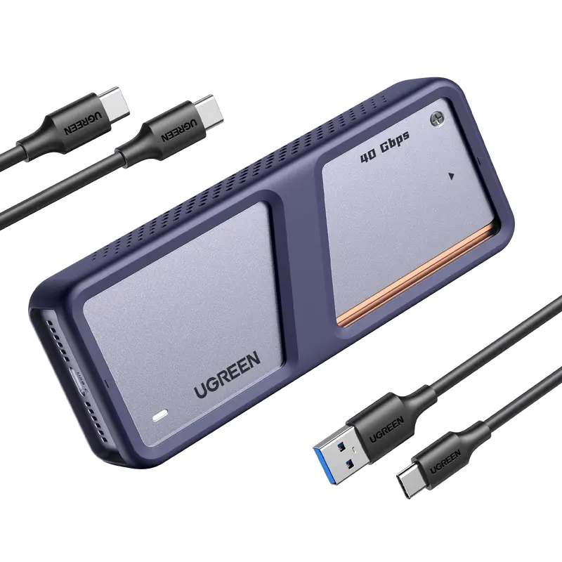 Ugreen 40Gbps Usb-C Hard Drive Enclosure With Active Cooling Fan 1