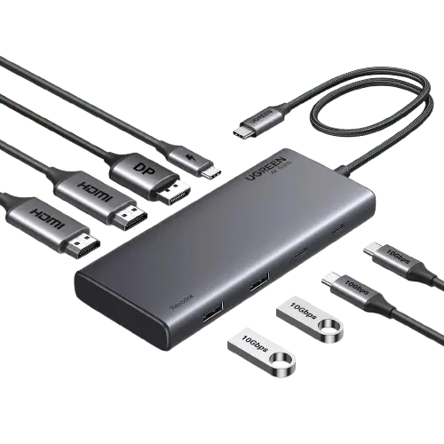 Ugreen 8-Port Usb-C Docking Station For Dual 4K Monitors And Laptop Expansion 1