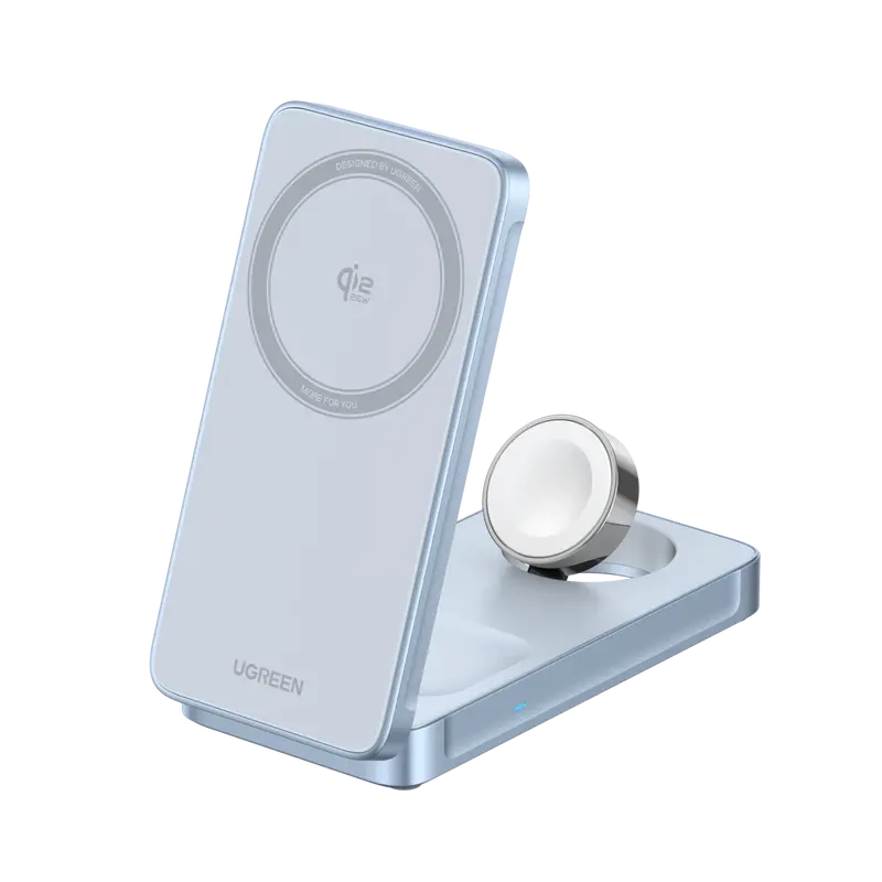Ugreen Magflow Tri-Device Qi2 Charging Dock – 25W Magsafe & Universal Compatibility 1