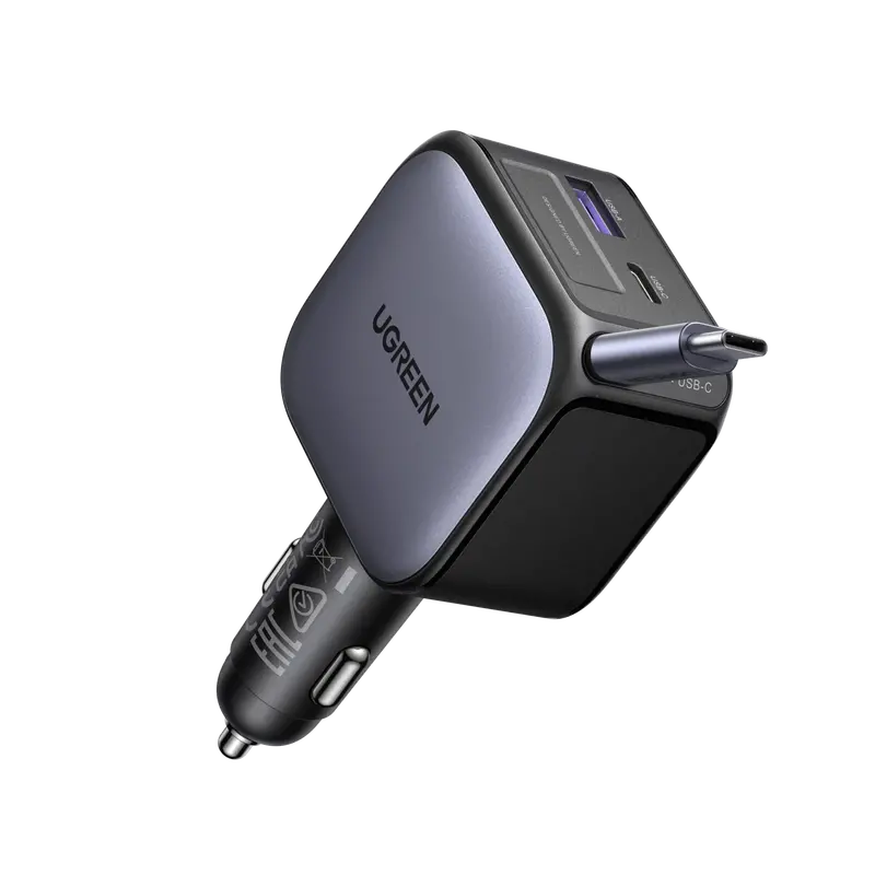 Ugreen Nexode 90W Vehicle Charger With Retractable Usb-C Cable 1