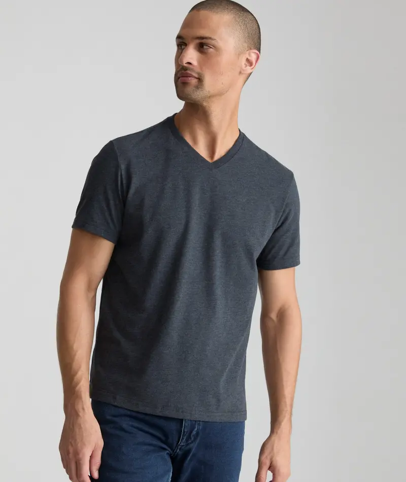 Ultrasoft Cotton V-Neck Basic T-Shirt 1