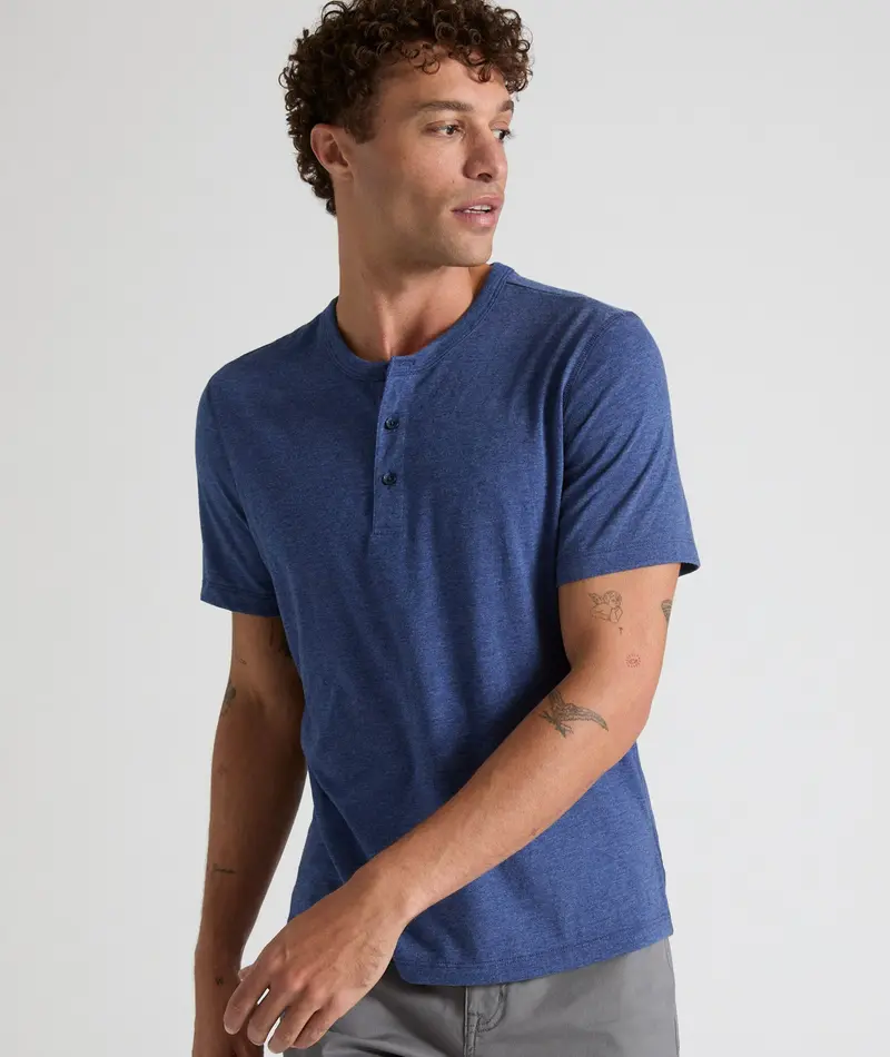 Ultrasoft Short-Sleeve Henley Top 1