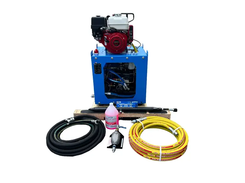 Underground Pipe Piercing Tool With Integrated 2" Air Compressor 1