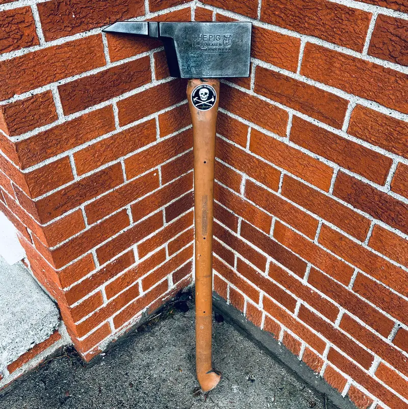 Used: Notched Pig Foot Tool With 36" Handle 1